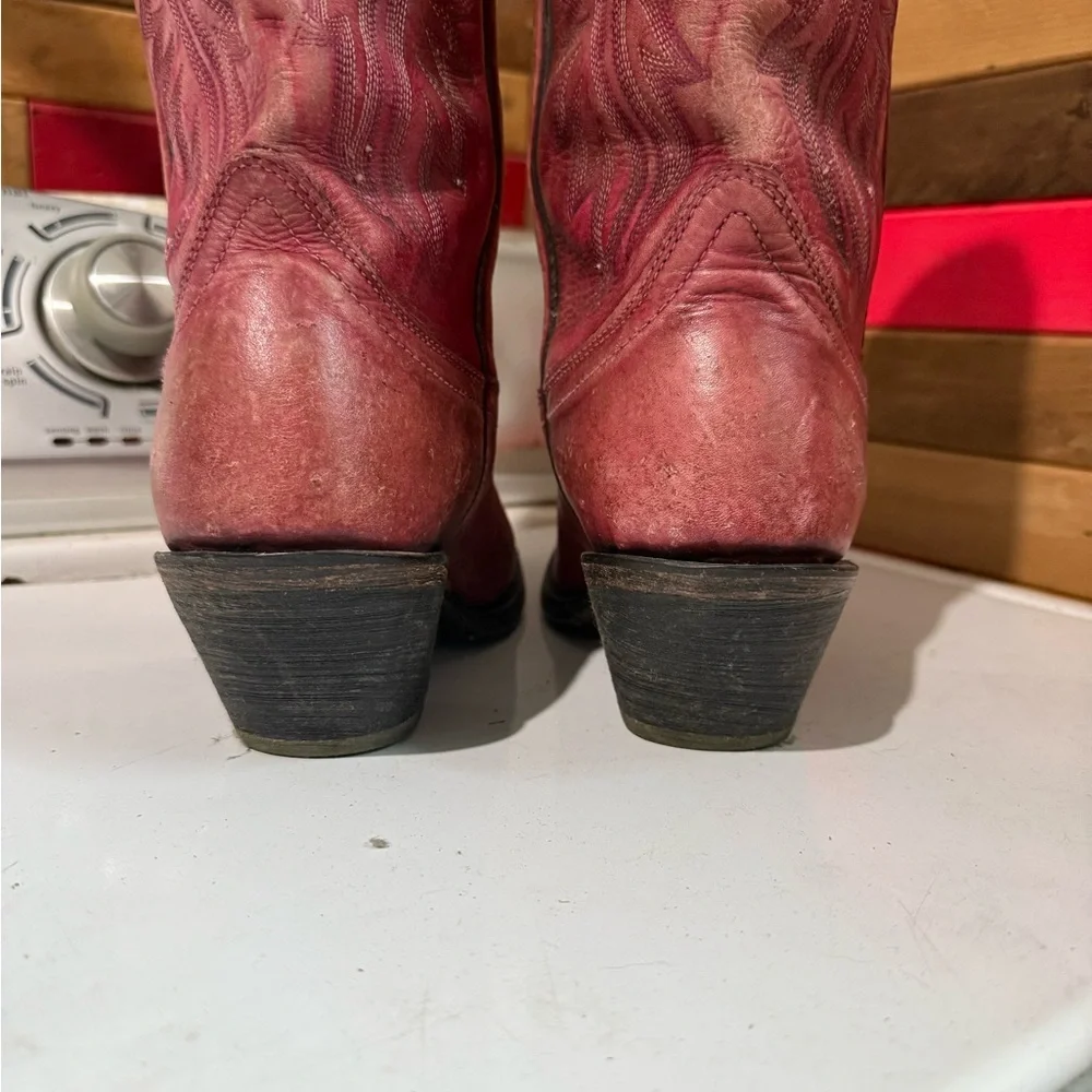 Ariat Women's Pink Cowboy Boots - Picture 4 of 6